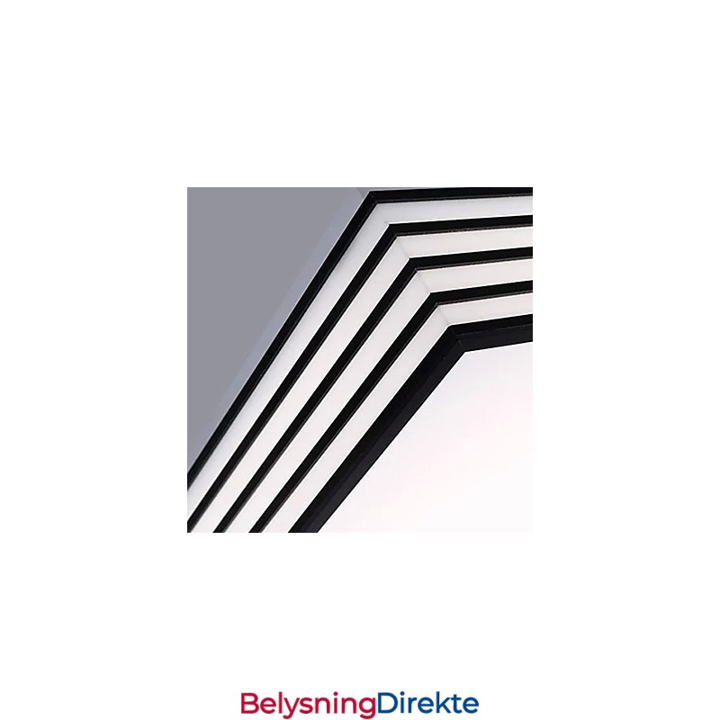 Kontraktert Og Moderne Svart Og Firkantet Kuppellampe