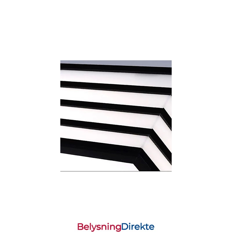 Kontraktert Og Moderne Svart Og Firkantet Kuppellampe