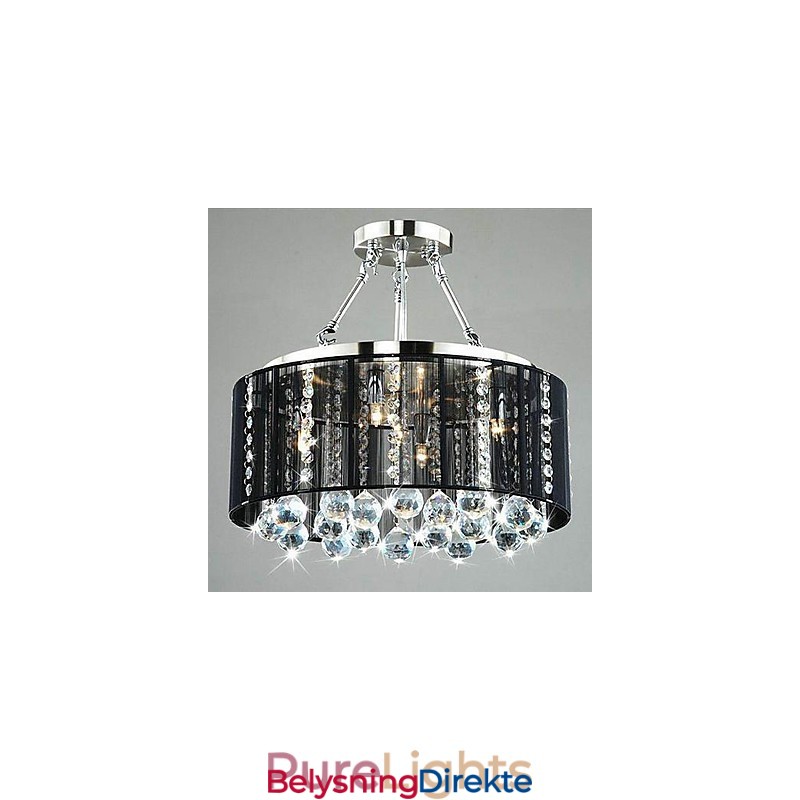 Tradisjonell Klassisk Krystallkrom Metall Innfelt Montering