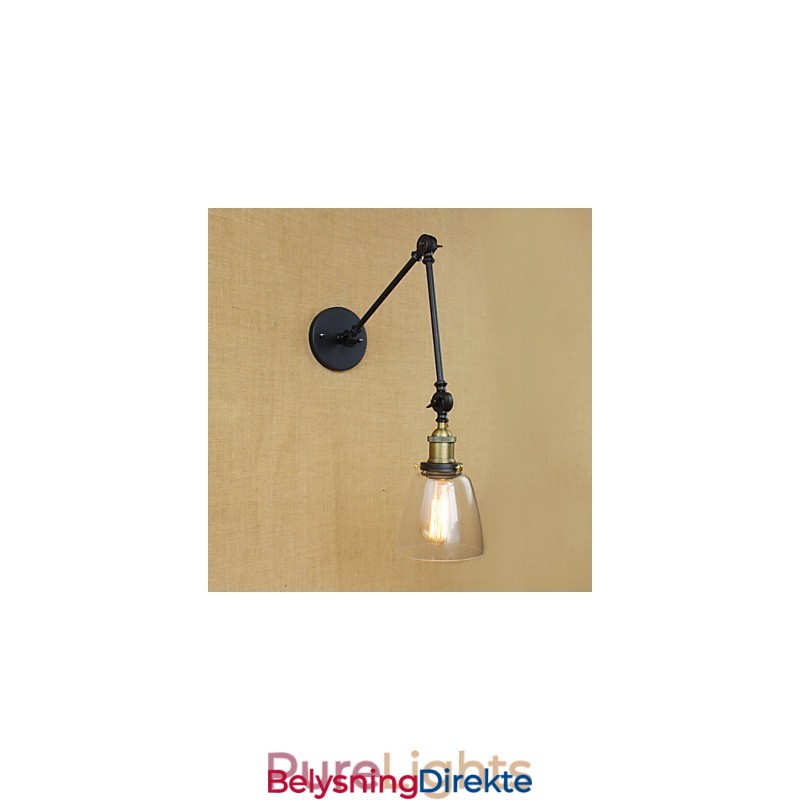 Dekorativ Vegglampe I Antikk Bronse