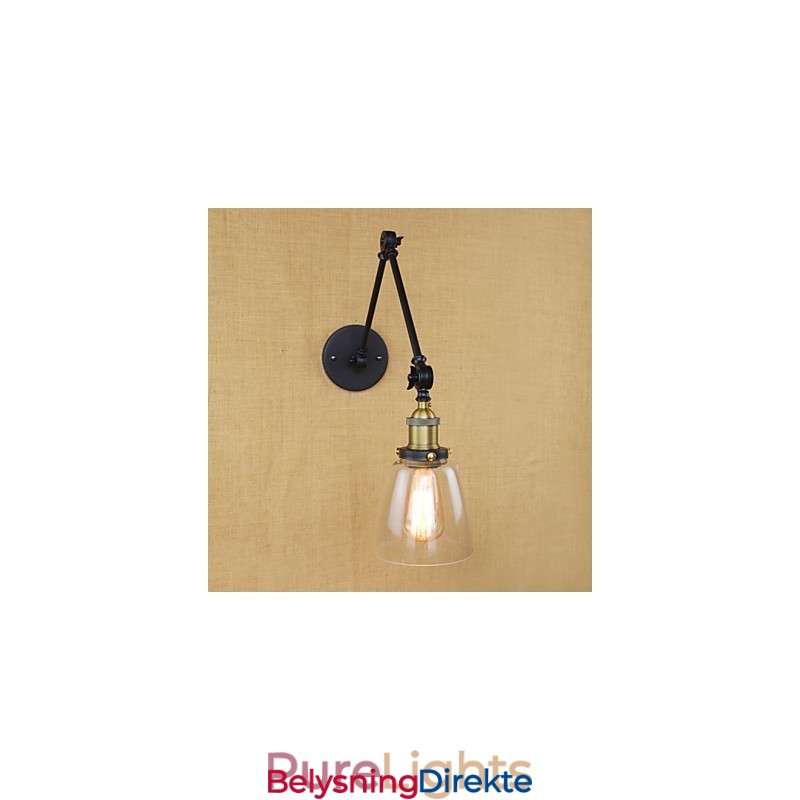 Dekorativ Vegglampe I Antikk Bronse