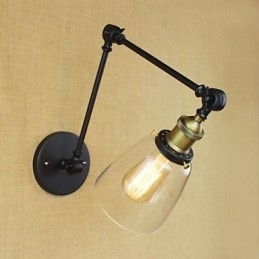 Dekorativ Vegglampe I Antikk Bronse