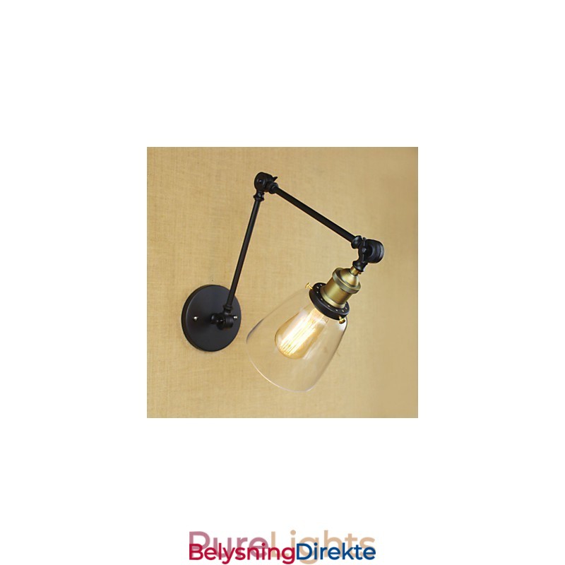 Dekorativ Vegglampe I Antikk Bronse