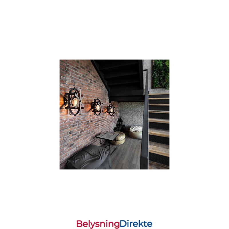 Ny Vintage-Stil Industriell Rund Vegglampe Til Balkong Loft Entré Soverom Vegglampe