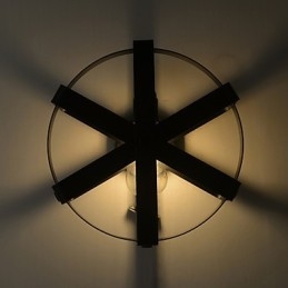 Ny Vintage-Stil Industriell Rund Vegglampe Til Balkong Loft Entré Soverom Vegglampe