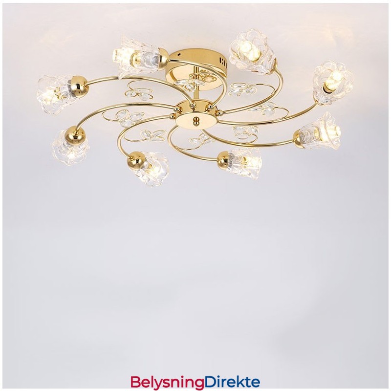 Kunstneriske Innfelte Aluminiumslamper Med Krystaller