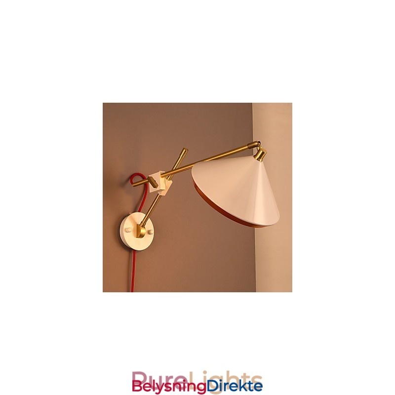 Landlig Industriell Vind Gjenoppretter Gamle Måter Smijerns Vippearm Foldet Vegglampe