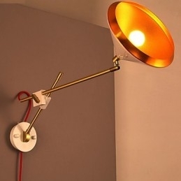 Landlig Industriell Vind Gjenoppretter Gamle Måter Smijerns Vippearm Foldet Vegglampe