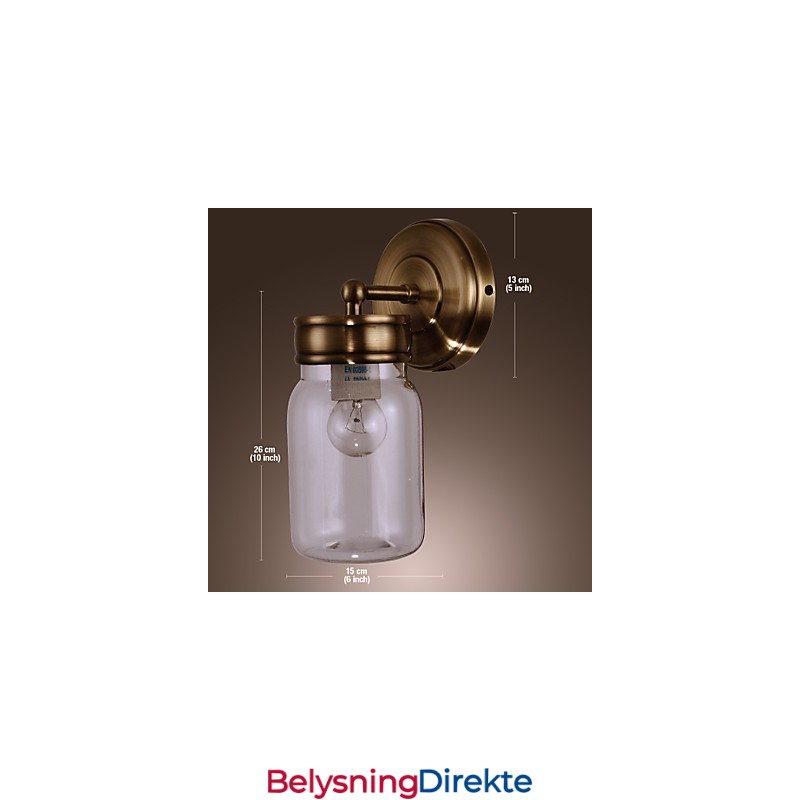 Rustikk Vegglampe I Flaskeform