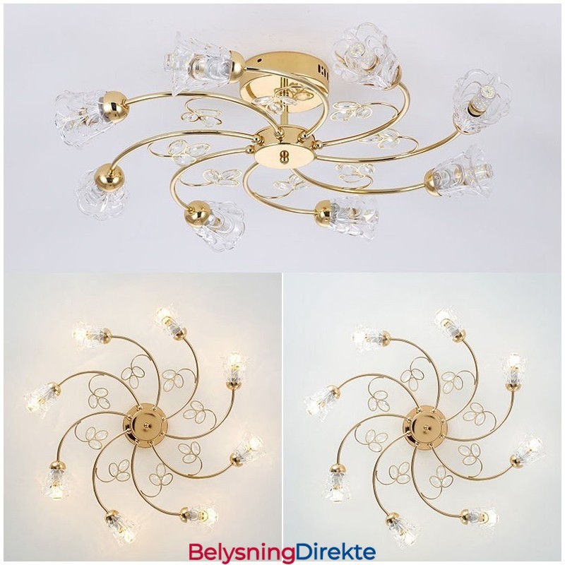 Kunstneriske Innfelte Aluminiumslamper Med Krystaller