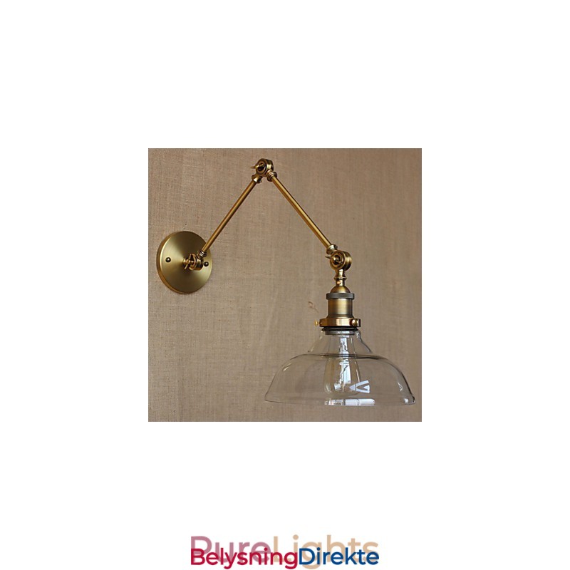 Loft Style Designer Lamp Moderne Glass Bronse Cafe Dekorativ Vegglampe