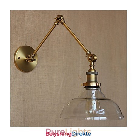 Loft Style Designer Lamp Moderne Glass Bronse Cafe Dekorativ Vegglampe
