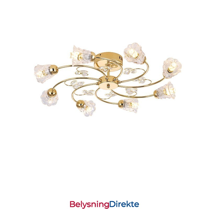 Kunstneriske Innfelte Aluminiumslamper Med Krystaller