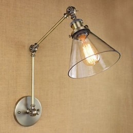 Middelhavslandsbygrønn Bronsefarget Kompleks Dekorativ Vegglampe