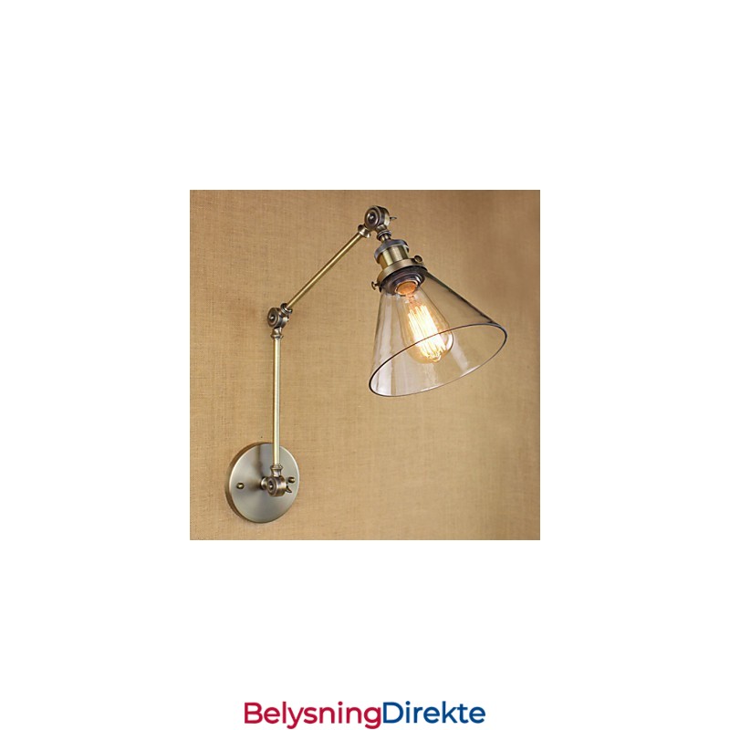 Middelhavslandsbygrønn Bronsefarget Kompleks Dekorativ Vegglampe