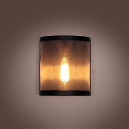 Vintage-Stil Simplicity Ståltrådnett Og Metallvegglampe Stue Gang Loft Garasje Kjeller Vegglampe