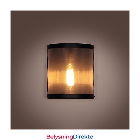 Vintage-Stil Simplicity Ståltrådnett Og Metallvegglampe Stue Gang Loft Garasje Kjeller Vegglampe