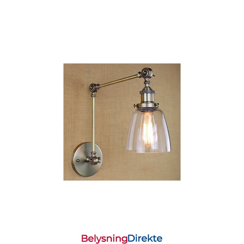 Retro Vintage Eksklusiv Hotellobby Soverom Nattbordsstativ Antikk Bronse Dekorativ Vegglampe