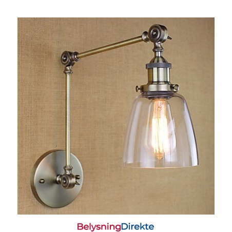 Retro Vintage Eksklusiv Hotellobby Soverom Nattbordsstativ Antikk Bronse Dekorativ Vegglampe