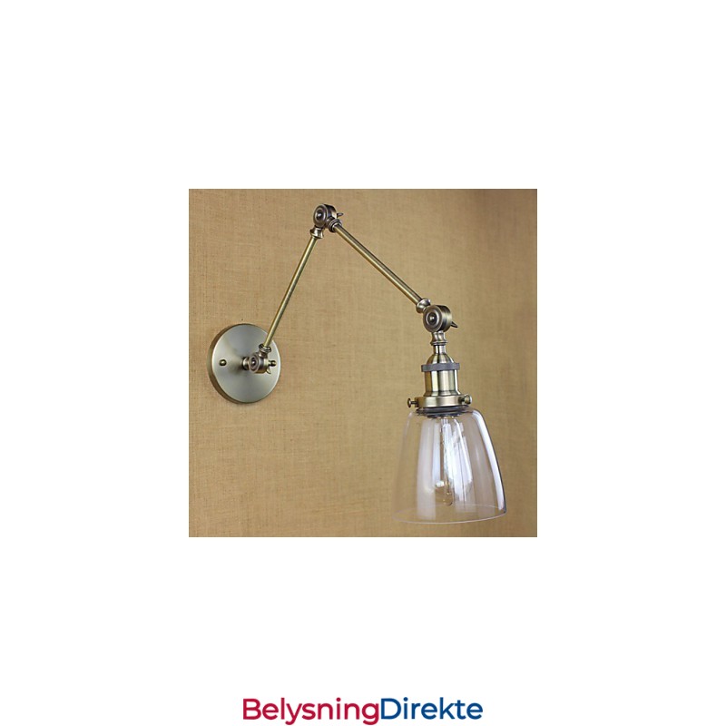 Retro Vintage Eksklusiv Hotellobby Soverom Nattbordsstativ Antikk Bronse Dekorativ Vegglampe