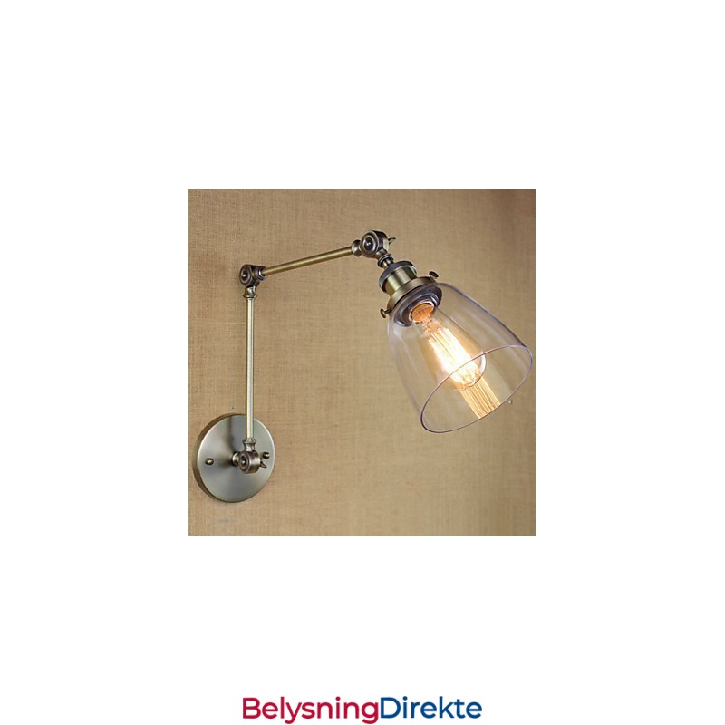 Retro Vintage Eksklusiv Hotellobby Soverom Nattbordsstativ Antikk Bronse Dekorativ Vegglampe