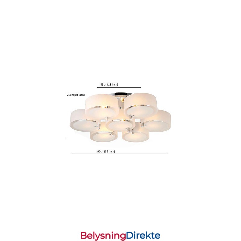 Innfelt Moderne Samtidsstil Taklampe Metall Med 7 Lys