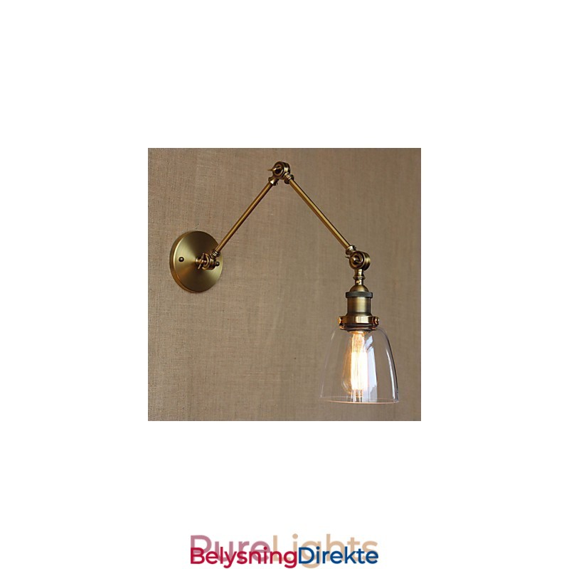 Retro Vintage Eksklusiv Hotellobby Soverom Nattbordsstativ Antikk Bronse Dekorativ Vegglampe