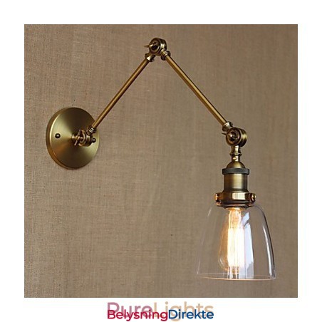 Retro Vintage Eksklusiv Hotellobby Soverom Nattbordsstativ Antikk Bronse Dekorativ Vegglampe