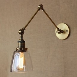 Retro Vintage Eksklusiv Hotellobby Soverom Nattbordsstativ Antikk Bronse Dekorativ Vegglampe