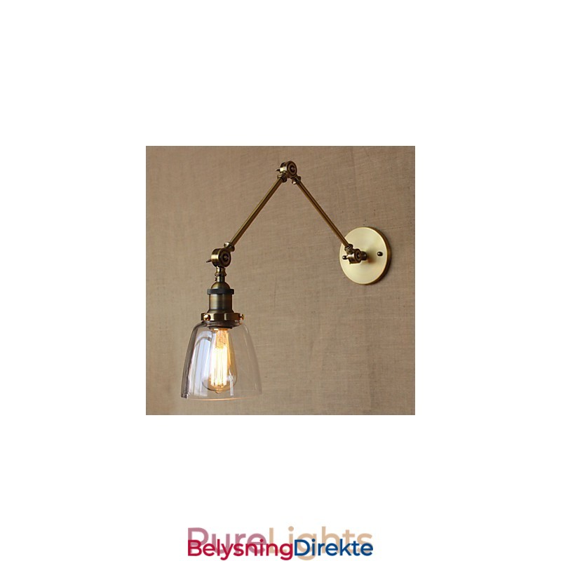 Retro Vintage Eksklusiv Hotellobby Soverom Nattbordsstativ Antikk Bronse Dekorativ Vegglampe