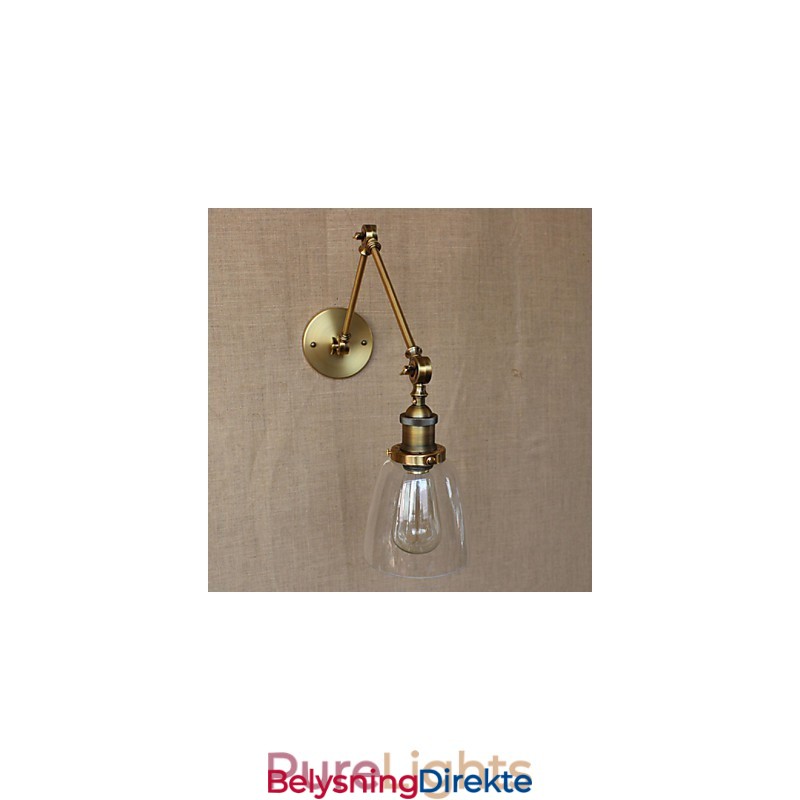 Retro Vintage Eksklusiv Hotellobby Soverom Nattbordsstativ Antikk Bronse Dekorativ Vegglampe