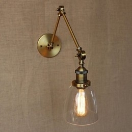 Retro Vintage Eksklusiv Hotellobby Soverom Nattbordsstativ Antikk Bronse Dekorativ Vegglampe