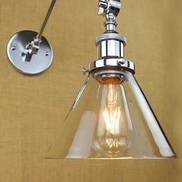 Sølvfarget Middelhavslandsbykompleks Dekorativ Vegglampe