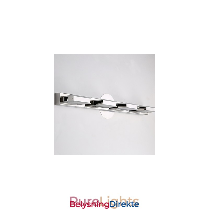 Firkantet Speillampe I Rustfritt Stål Og Akryl