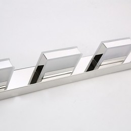 Firkantet Speillampe I Rustfritt Stål Og Akryl