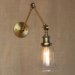 Amerikansk Landlig Milano Nordisk Bronsebelagt Glass Dobbel Arm Lang Arm Til Balkongen Veggdekorasjon