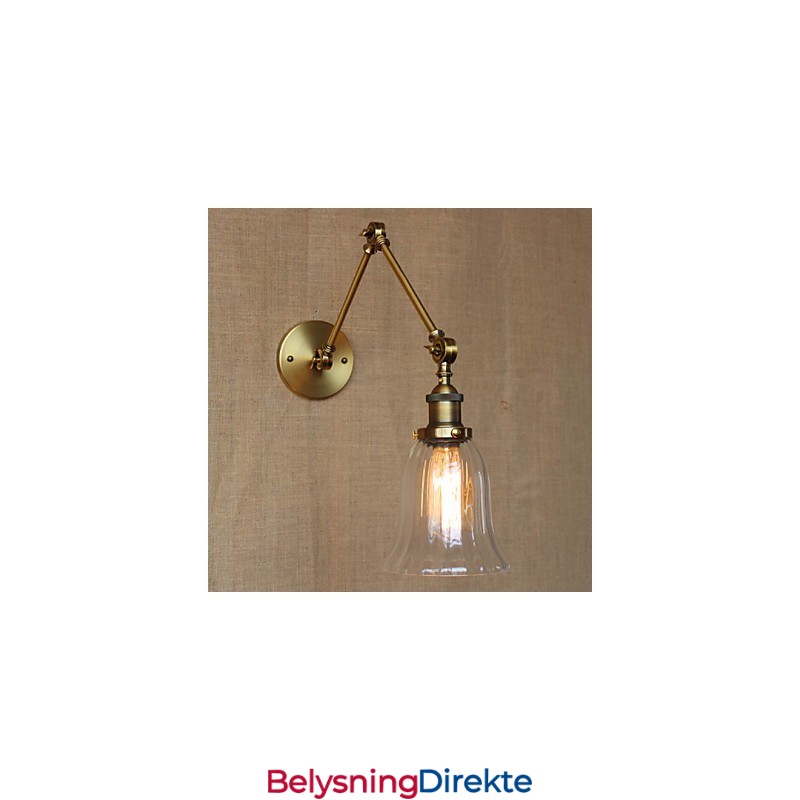 Amerikansk Landlig Milano Nordisk Bronsebelagt Glass Dobbel Arm Lang Arm Til Balkongen Veggdekorasjon