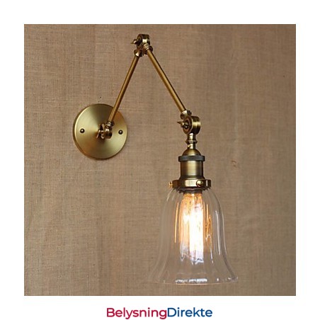 Amerikansk Landlig Milano Nordisk Bronsebelagt Glass Dobbel Arm Lang Arm Til Balkongen Veggdekorasjon