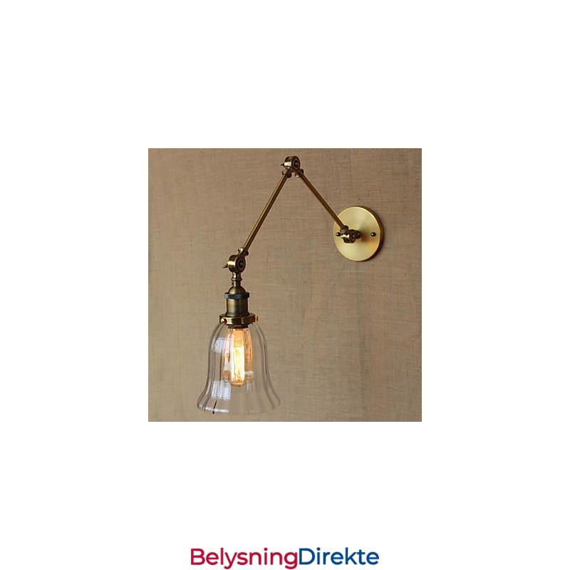 Amerikansk Landlig Milano Nordisk Bronsebelagt Glass Dobbel Arm Lang Arm Til Balkongen Veggdekorasjon