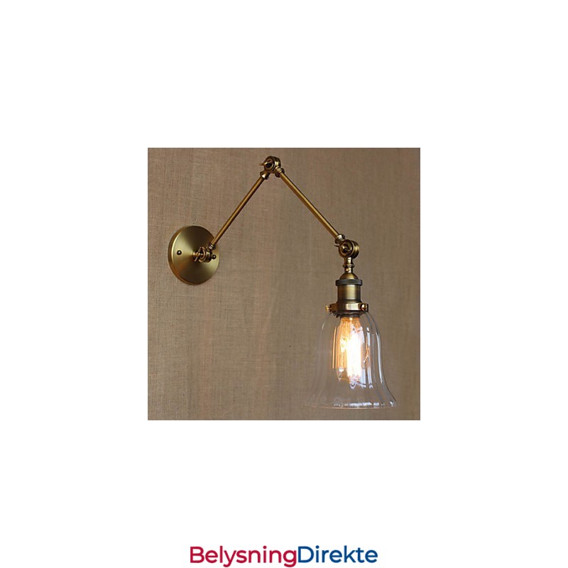 Amerikansk Landlig Milano Nordisk Bronsebelagt Glass Dobbel Arm Lang Arm Til Balkongen Veggdekorasjon