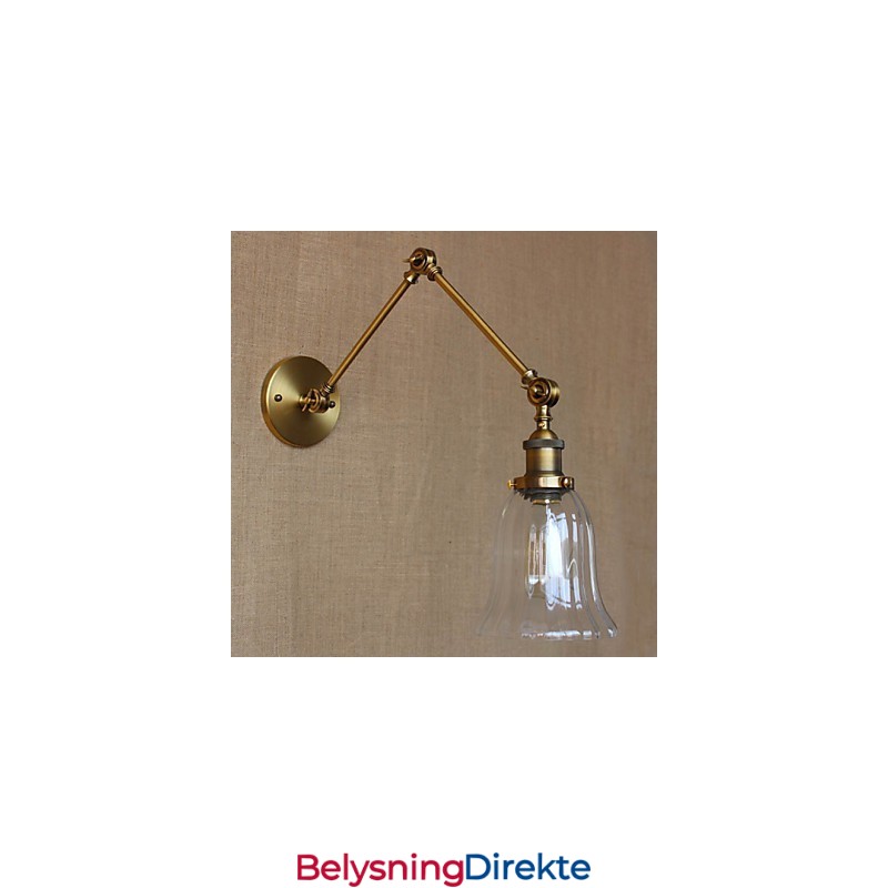 Amerikansk Landlig Milano Nordisk Bronsebelagt Glass Dobbel Arm Lang Arm Til Balkongen Veggdekorasjon