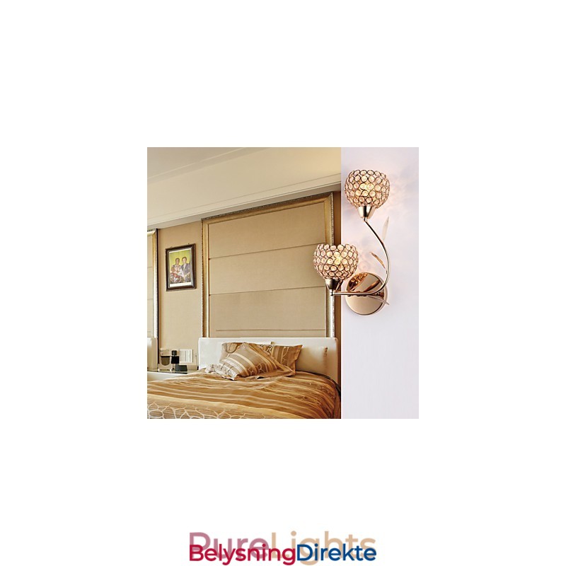 Vegglampe Leselamper Krystall Ministil Moderne Samtids Metall