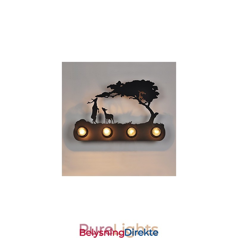 4 Lys I Amerikansk Landsby, Pastoral Loftsstil, Jernvegglampe I Retrostil Til Soveromsgang