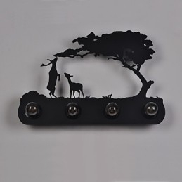 4 Lys I Amerikansk Landsby, Pastoral Loftsstil, Jernvegglampe I Retrostil Til Soveromsgang