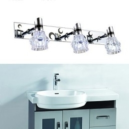 Ny Ankommet Vegglampe I Ensfarget Hvit For Speilfront, Metallplate, Baderomsvegglampe