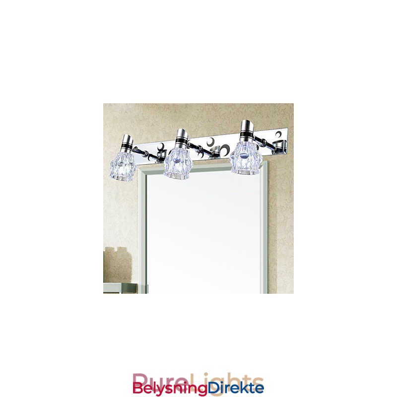 Ny Ankommet Vegglampe I Ensfarget Hvit For Speilfront, Metallplate, Baderomsvegglampe