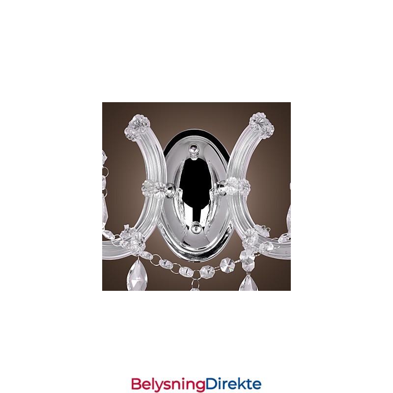 Elegant Krystallvegglampe Med 2 Lys
