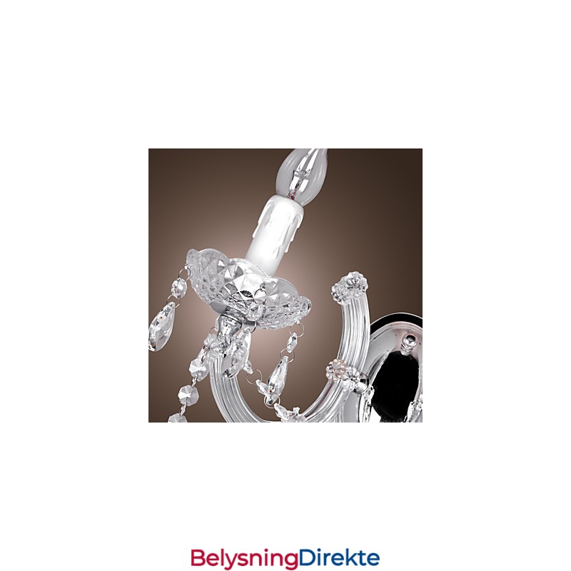 Elegant Krystallvegglampe Med 2 Lys