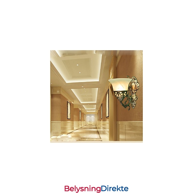 Europeiske Vegglamper Metallmateriale Plating Bronse Belysning Med Nattbord Stue Front Speil Balkonglampe