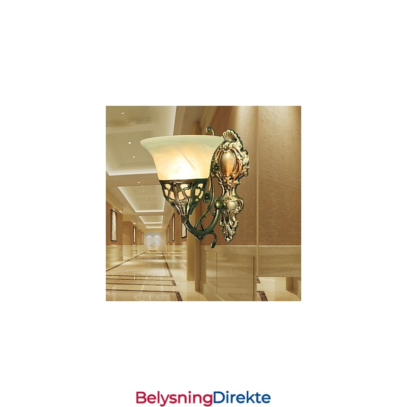 Europeiske Vegglamper Metallmateriale Plating Bronse Belysning Med Nattbord Stue Front Speil Balkonglampe